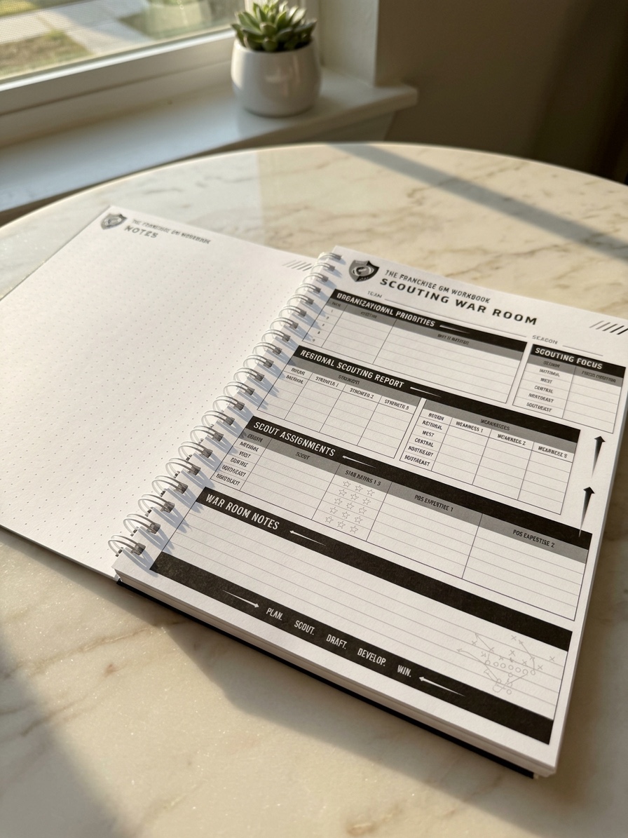 Workbook open to the Scouting War Room